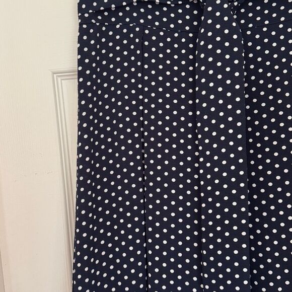Navy blue and White Polka Dot Skirt size 4 - Picture 2 of 4